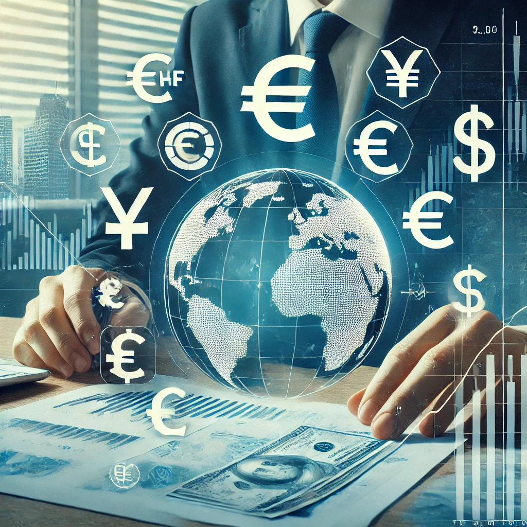 Finanzübersetzer arbeitet an Diagrammen und Finanzdokumenten